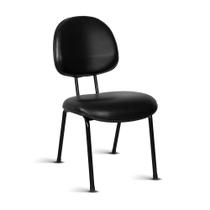 Cadeira Ágata Executiva Pé Palito L Duplo Revestimento Sintético Preto Cadeira Ágata Executiva Pé Palito L Duplo Revestimento Sintético Preto