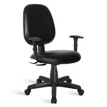 Cadeira Ágata Gerente Back System Braço Regulável Revestimento Sintético Preto Cadeira Ágata Gerente Back System Braço Regulável Revestimento Sintético Preto