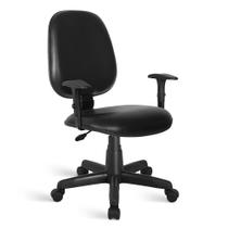 Cadeira Ágata Gerente Gir Braço Regulável Revestimento Sintético Preto Cadeira Ágata Gerente Gir Braço Regulável Revestimento Sintético Preto