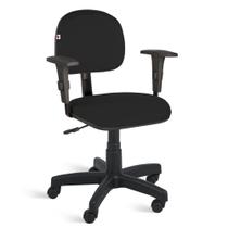 Cadeira Ágata Secretária Giratória Braço Regulável Tecido Cor: Preto Cadeira Ágata Secretária Giratória Braço Regulável Tecido Cor: Preto
