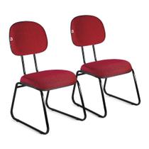 Cadeira Ágata Secretária Pé Sky L Duplo Kit 02 Tecido Cadeira Ágata Secretária Pé Sky L Duplo Kit 02 Tecido