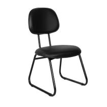 Cadeira Ágata Secretária Pé Sky L Duplo Revestimento Sintético Preto Cadeira Ágata Secretária Pé Sky L Duplo Revestimento Sintético Preto