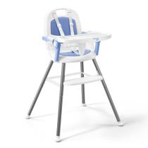 Cadeira Alimentação Ajustável Azul Infantil 3 Em 1 Suporta Até 25Kg - Multikids