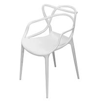 Cadeira Allegra Design Cozinha Sala de Estar Jantar Empilhável - Branco