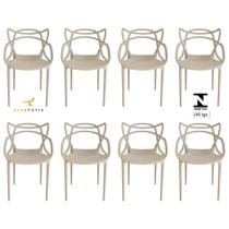 Cadeira Allegra Nude Top Chairs - kit com 8