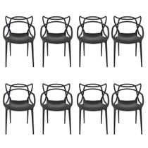 Cadeira Allegra Preta - kit com 8