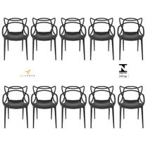 Cadeira Allegra Preta Top Chairs - kit com 10