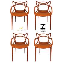 Cadeira Allegra Terracota Top Chairs - kit com 4
