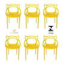 Cadeira Allegra Top Chairs Amarela - kit com 6