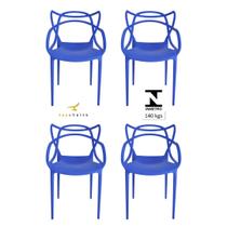 Cadeira Allegra Top Chairs Azul Bic - kit com 4