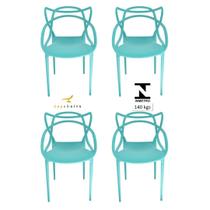 Cadeira Allegra Top Chairs Azul Turquesa - kit com 4