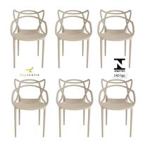 Cadeira Allegra Top Chairs Nude - kit com 6