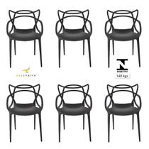 Cadeira Allegra Top Chairs Preta - kit com 6