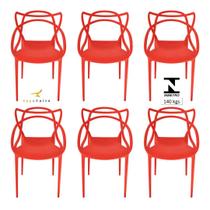 Cadeira Allegra Top Chairs Vermelha - kit com 6