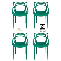 Cadeira Allegra Verde Escuro - kit com 4
