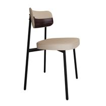 Cadeira Alloa Fixa com 4 Pés 50 X 44,7 X 83,8 Cm com 1 Unidade Corriente Areia/material sintético Café/Preto Epoxi