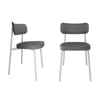Cadeira Alloa Fixa com 4 Pés 50 X 44,7 X 83,8 Cm com 2 Unidade