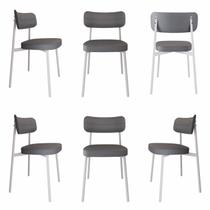 Cadeira Alloa Fixa com 4 Pés 50 X 44,7 X 83,8 Cm com 6 Unidades