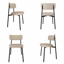 Cadeira Alloa Fixa com 4 Pés 500 X 447 X 838 Mm com 4 Unidades