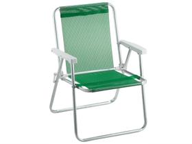 Cadeira Alta Aluminio Beach Premium Verde