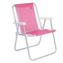 Cadeira Alta Aluminio Sannet Rosa - Mor