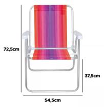 Cadeira Alta Alumínio Sortida 110KG - Mor 002101