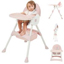 Cadeira Alta Bubplay 6 em 1 Conversível para Bebês com Arnês