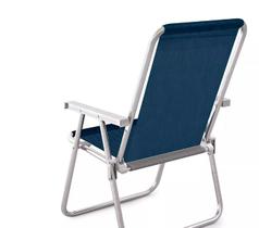 Cadeira Alta Confortável Alumínio Azul M Sannet mor