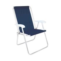 Cadeira Alta Conforto Total Alumínio Sannet Anis Azul Marinho 002183