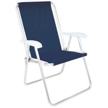 Cadeira Alta Conforto Total Mor, Alumínio, Azul Marinho 2182