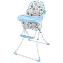 Cadeira Alta de Alimentação Bebê Portátil Infantil Dobrável Desde 6 Meses Até 15 Kg Refeição Slim Multilaser Baby Azul - Multikids Baby