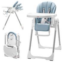 Cadeira alta dobrável para bebês KÜB 3 em 1 com 7 de altura e 4 reclináveis Cadeira alta dobrável para bebês KÜB 3 em 1 com 7 de altura e 4 reclináveis