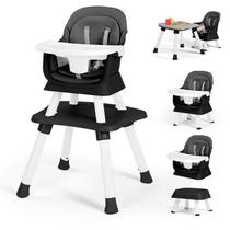 Cadeira Alta Kinder King 8 em 1 Conversível com Bandeja - Cinza Cadeira Alta Kinder King 8 em 1 Conversível com Bandeja - Cinza
