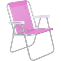 Cadeira Alta Lazy em Alumínio Rosa Bel - 23510