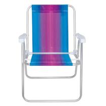 Cadeira Alta Mor Azul/Roxo/Rosa Alumínio Ref.2101