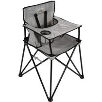 Cadeira Alta Portátil Ciao! Baby Compact - Dobrável e Cinza Chumbo