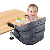 Cadeira Alta Portátil Hook On JOZZVE Baby - com Bolsa de Armazenamento Cinza
