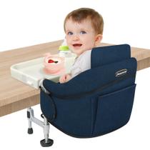 Cadeira Alta Portátil Hook On JOZZVE com Encosto Azul