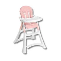 Cadeira alta premium branca rosa - galzerano