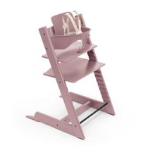 Cadeira alta Stokke Tripp Trapp 2 Heather Mauve com conjunto de bebê