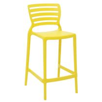 Cadeira Alta Tramontina Sofia em Plástico Resistente Amarelo Cadeira Alta Tramontina Sofia em Plástico Resistente Amarelo