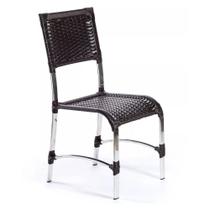 Cadeira Alumínio Área Externa Varanda Jardim Fibra Sintética - Premium Box