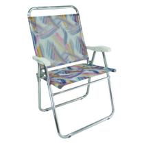 Cadeira Alumínio King Colors Aquarela Zaka Super Resistente 140 KG