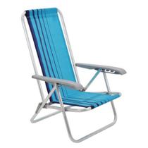 Cadeira alumínio praia baixa reclinável bali - tramontina delta - kit c/ 03 cadeiras