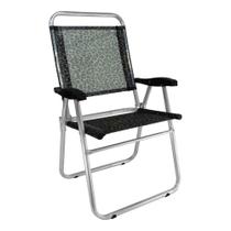 Cadeira Alumínio Reforçada Cancun Plus Colors Onça Zaka 120 KG