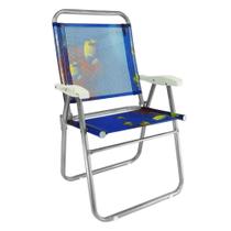 Cadeira Alumínio Reforçada Cancun Plus Colors Peixe Zaka 120 KG Cadeira Alumínio Reforçada Cancun Plus Colors Peixe Zaka 120 KG