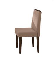 Cadeira Amanda Castanho/Marrom Rose Kit com 2 unidades - New Ceval