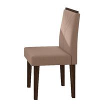 Cadeira Amanda Castanho/Marrom Rose Kit com 2 unidades - New Ceval