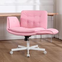 Cadeira amseatec Criss Cross Swivel em couro PU rosa