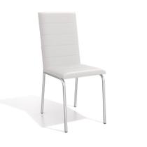 Cadeira Amsterdã Kappesberg Sala de Jantar Cozinha Escritório Metal Cromado Forro Branco 2 Un Cadeira Amsterdã Kappesberg Sala de Jantar Cozinha Escritório Metal Cromado Forro Branco 2 Un